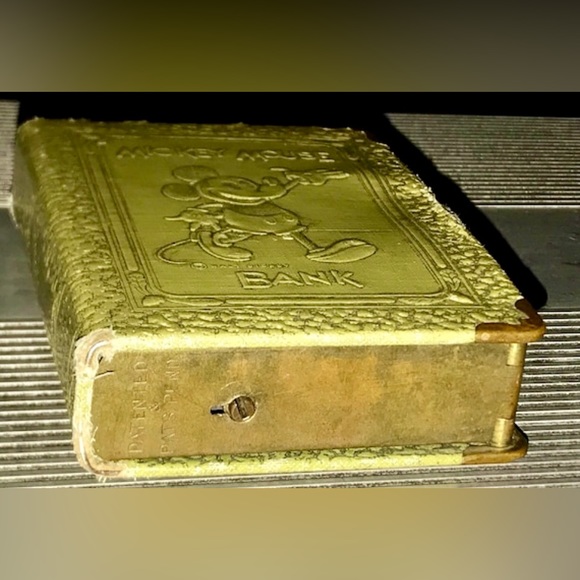 Vintage 1930s Antique Zell Thrift Book Walt Disney MICKEY MOUSE Book Coin Bank - Picture 3 of 5